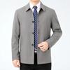 Spring and Autumn Jacket Men's Jacket Middle-aged and Old Men's Lapel Dad's Jacket Civil Servant Business Leader Jacket
