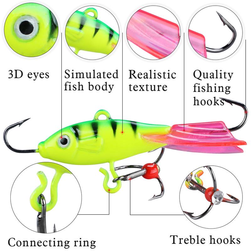 Рыболовные блесны для подледной рыбалки. 5 штук