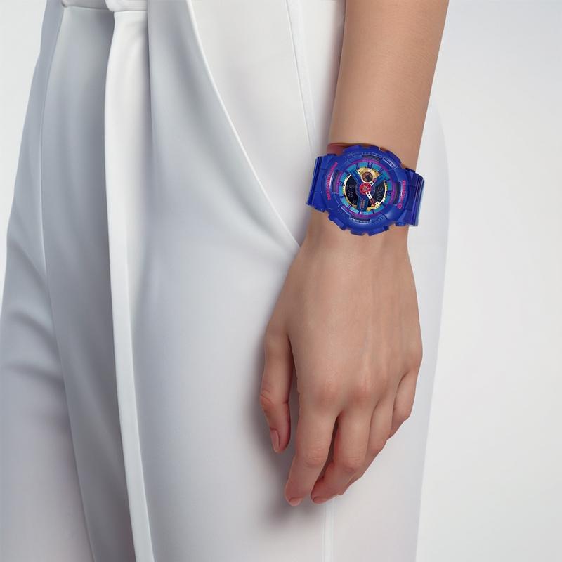 Casio BABY-G Серия тематических Крутые спортивные часы Кварцевый механизм Ремешок из смолы Японские и корейские часы Женские часы Серый циферблат BA-112-2A