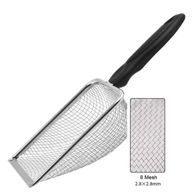 Pet Cleaning Tools Stainless Steel Feces Shovel Net Cat Litter Shovel Reptiles Lizard Sand Shovel Mesh Screen Fecal Spoon