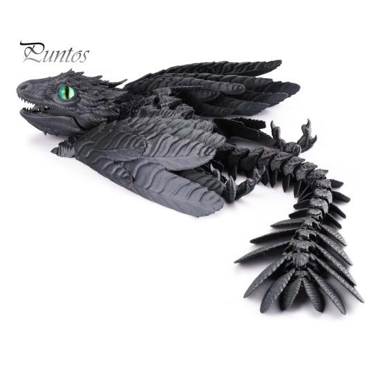 3D-печатная фигурка дракона из перьев, подвижные суставы, летающая фигурка дракона, шарнирная модель крылатого дракона, игрушка, украшение для домашнего офиса, рабочего стола, орнамент