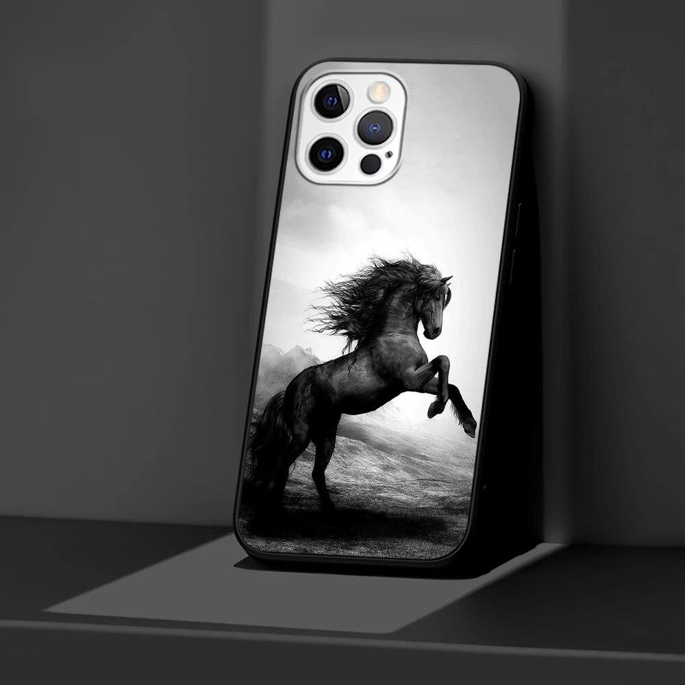 Чехол для телефона «Бегающая лошадь» для iPhone Samsung Galaxy Redmi Xiaomi Oppo OnePlus Note SA 7 8 9 10 11 12 13 14 20 21 22 23 53 54 Pro Max Ultra TPU Soft