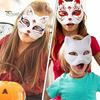 2/3/5/6/10/12/20 Pcs DIY Masques Cat Face Solid Color DIY Hand-Painted Carnival Party Ball Masquerade Halloween Costume Animal Shape Face Cushion