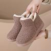 Женские зимние ботинки-слипоны, толстые утепленные обувь для холодной погоды с нескользящей резиновой подошвой, уютные домашние тапочки для улицы