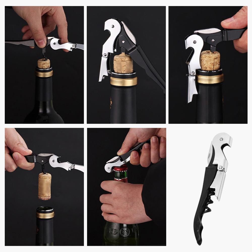 Wine Opener Waiter Corkscrew, Professional Wine Key for Servers, Bartender with Foil Cutter, Manual Wine Bottle Opener Double Hi