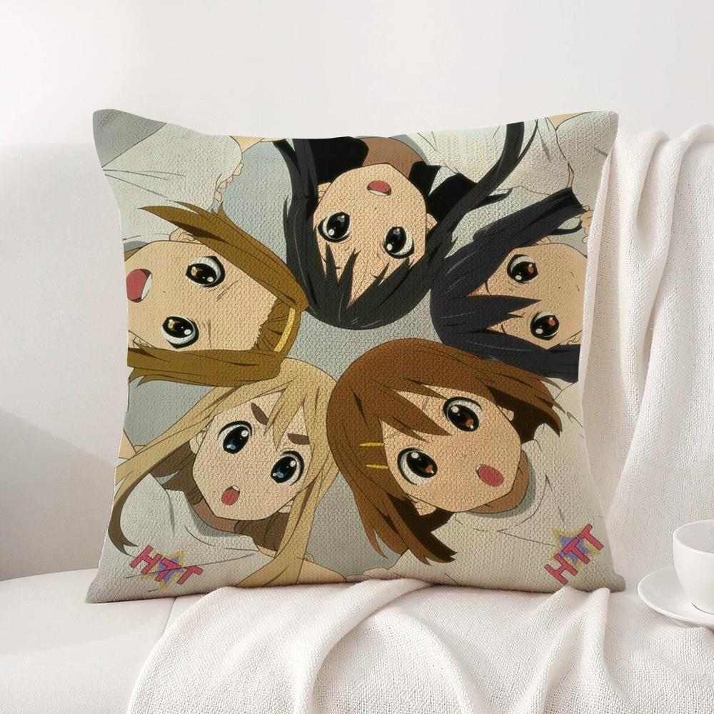 Аниме K-K-On Наволочка Летняя Прохлада Льняная Ткань Двусторонняя Печать Наволочка Диван Домашний Декор Подарок