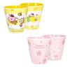Kanahei's Small Animal Pisuke & Rabbit Melamine Cup Set of 2 Designs / Honeybee & Rabbit and Pisuke (All-Over Pink)