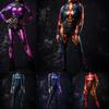 3D Digital Printing Stage Performance Costumes Adults Halloween Events Carnival Theme Party Cosplay Outfit Pretend Game Jumpsuit