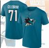Новая футболка Macklin Celebrini #71 San Jose Sharks, футболка унисекс с индивидуальным номером