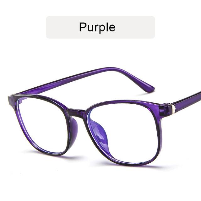 Retro Mens Glasses Frame Fashion Computer Eyeglasses Frame Women Anti-blue Light Transparent Clear Pink Plastic Frame