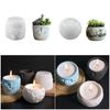 Practical Florals Flower Pots Sturdy Silicone Mould Cement Plaster Craft Supplies for Garden and Indoor Decoration