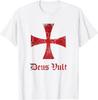 2024 Deus Vault Knight Templar Cross Printed T-shirt Everyday Loose Fashion Comfortable Unisex Short Sleeve Casual Crusader Top