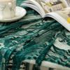 American Style Wedding Party Retro Dark Green Lace Hollowed Out Circular Tablecloth Restaurant Table Cover Round Table Cloth