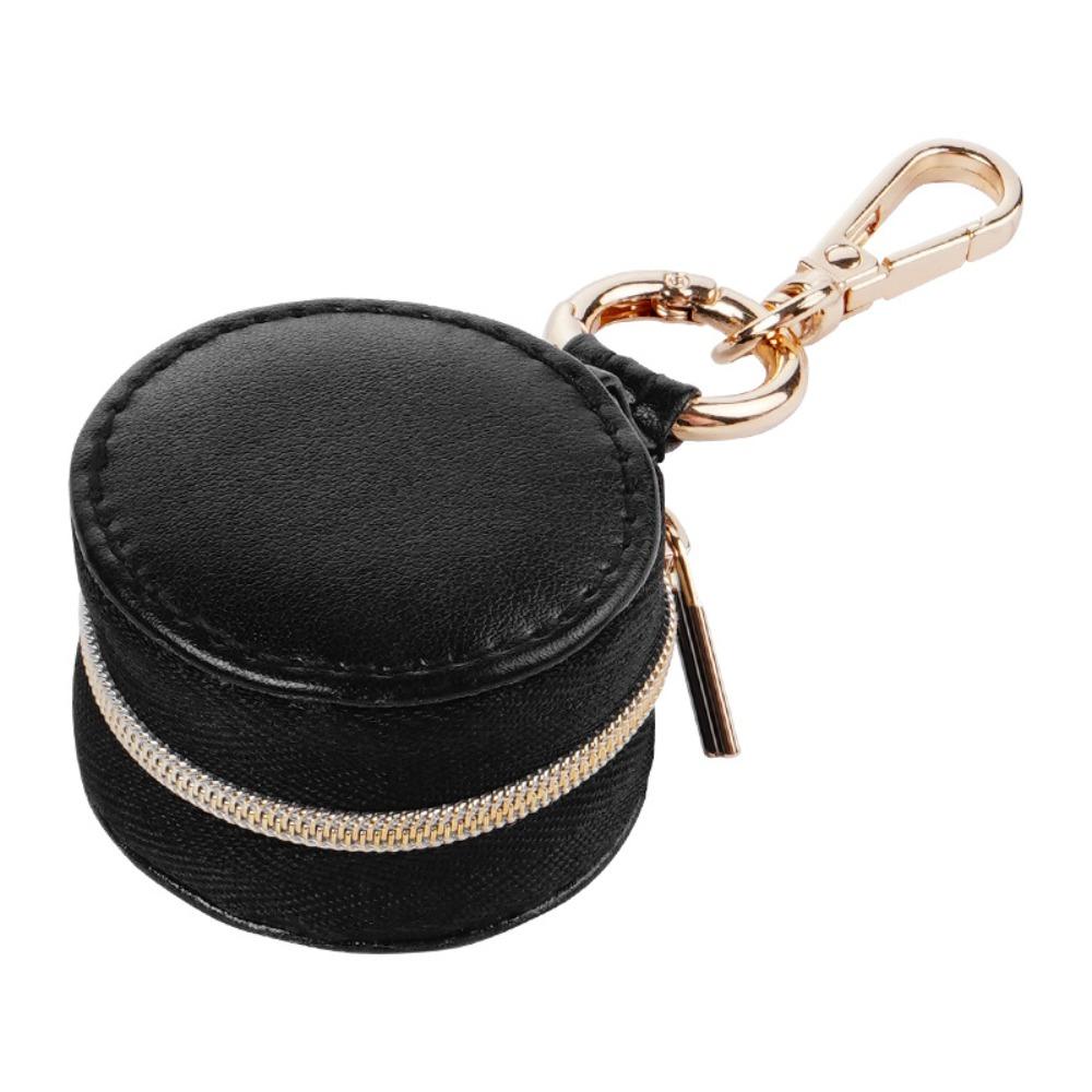 Round Mini Jewelry Box Necklace Display Ring Packaging Box Portable Travel Bag Travel