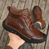 39-48 Spring/fall Leather Boots Men Boots  Leather Casual Leather Shoes Men Ankle Boots