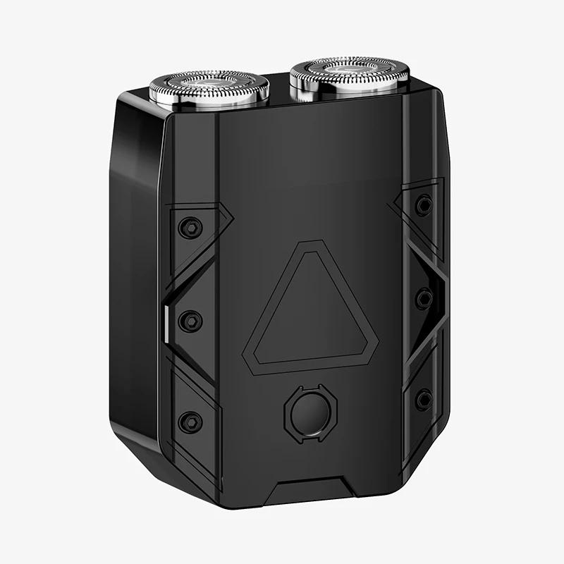 Электробритва Iron Warrior с двойной плавающей головкой, мини-нож для бороды для мужчин, портативная дорожная беспроводная бритва для лица, триммер