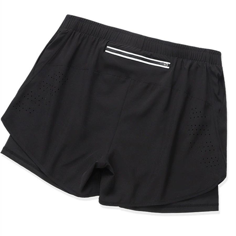 Мужские шорты 2-в-1, двухслойные, со встроенным карманом, быстросохнущие, подходят для занятий в спортзале, фитнесом, пилатесом, спортом на открытом воздухе, бегом, теннисом, бадминтоном