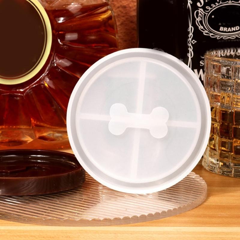 Милые Кошки Форма Кости Подставка под Стакан Силиконовые Формы для Смолы Подставка под Чашку для Питомца Силиконовая Форма Теплоизоляционная Подушка Формы для Домашних Украшений Инструмент