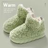 Feet Feeling Thick Soled Snow Boots for Women's Winter Home Use Warm and Plush Thick and Non Slip Cotton Shoes for Women's External Wear