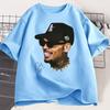 Футболка Chris Brown Breezy Bowl XX Футболка рэпера Повседневная с коротким рукавом с круглым вырезом Футболка Концерт Музыка Хип-хоп Унисекс Женская одежда