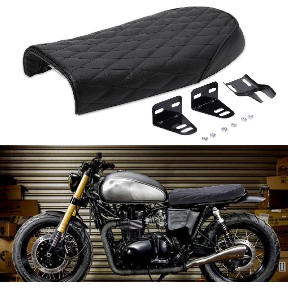 Мотоциклетное сиденье в винтажном стиле Cafe Racer Универсальное Длинное сиденье в ретро-стиле Совместимо с Honda Yamaha Suzuki Custom CB XJ KZ CL GS