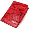 Medium Size Lacquered Women's Wallet Made of Genuine Leather with Snake Embossing CANPELLINI 21810 Red