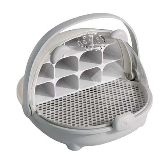 Ящик для разведения шелкопряда Прозрачный ящик для выращивания шелкопряда Клетка для обитания с ручкой Капсула для разведения мелких животных Контейнер для вылупления