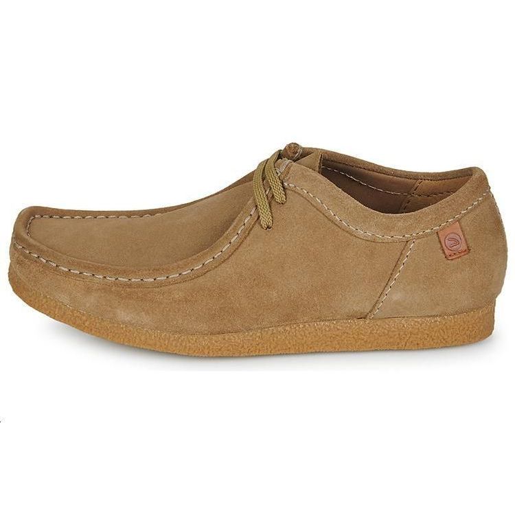 Clarks Замшевые круглые универсальные повседневные туфли Мужские кроссовки Бежевые 26159434