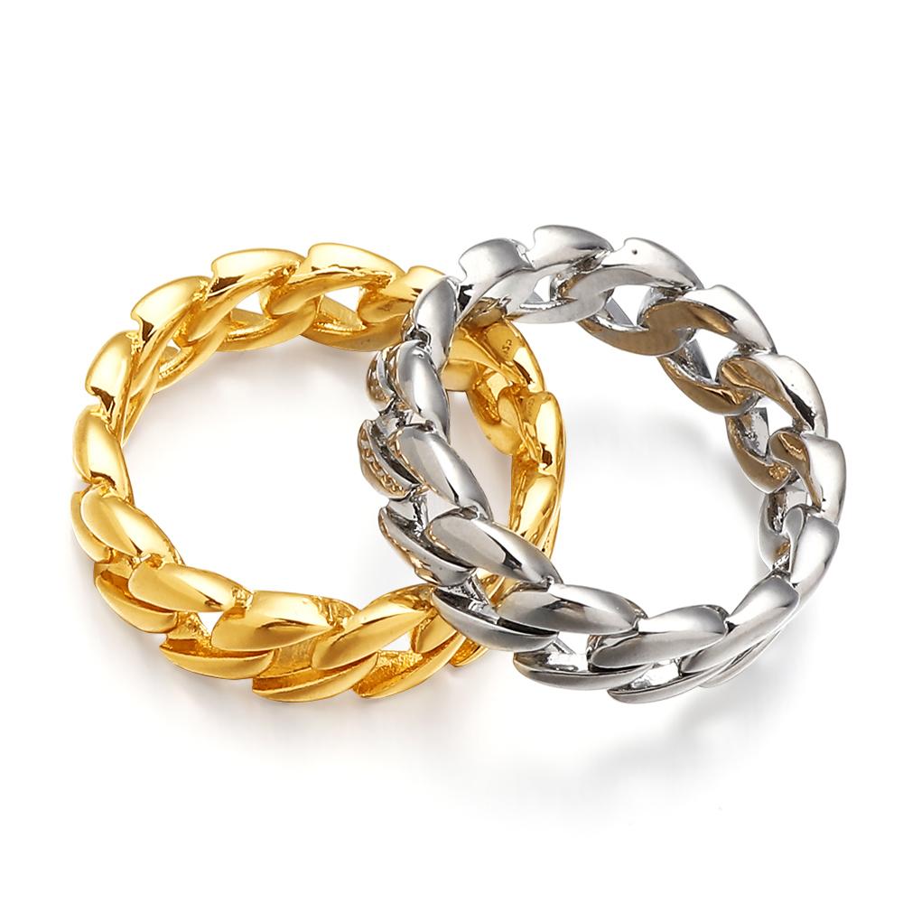 Новый модный свадебный подарок для женщин и мужчин, кольцо-цепочка, ювелирное кольцо из нержавеющей стали