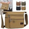 Мужская парусиновая сумка через плечо и на плечо - Повседневная дорожная сумка-мессенджер и рюкзак
