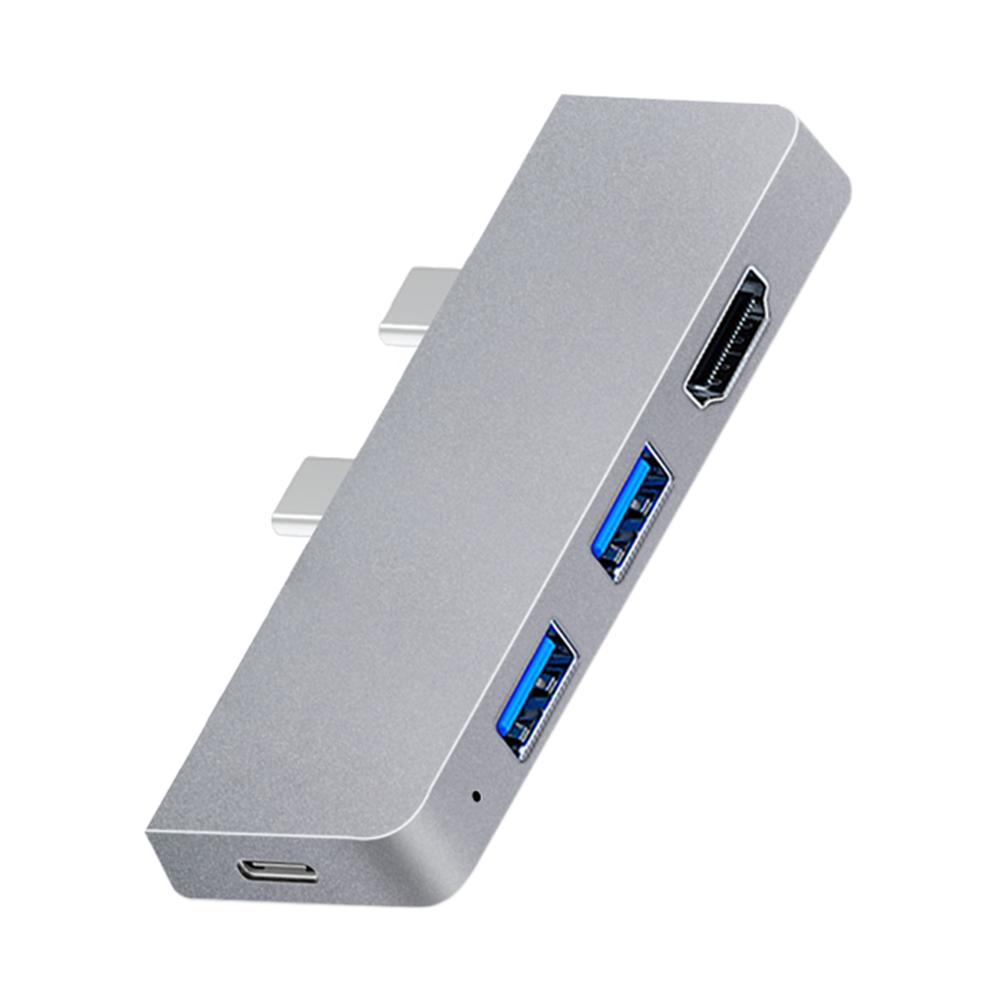 6-в-1 Док-станция Type-C (папа) на HDMI-совместимый, SD для MicroSD, USB-хаб, высокоскоростная передача для Surface Pro 8/9/X