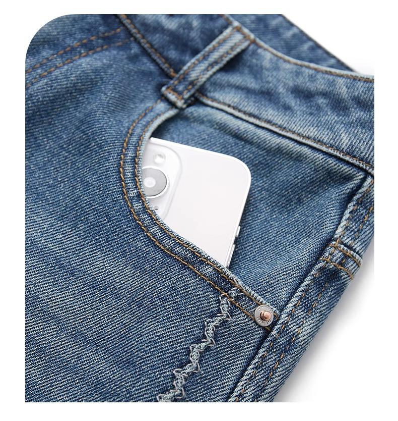 Женские ретро джинсы с высокой талией и широкими штанинами - Синие, стройнящие, больших размеров (Весна/Осень 2025)