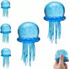 NeeDoh Realistic Jellyfish Jelly Squeeze Sensory Toy for Stress Relief and Anxiety Relief. Suitable for children and adults. Blue.