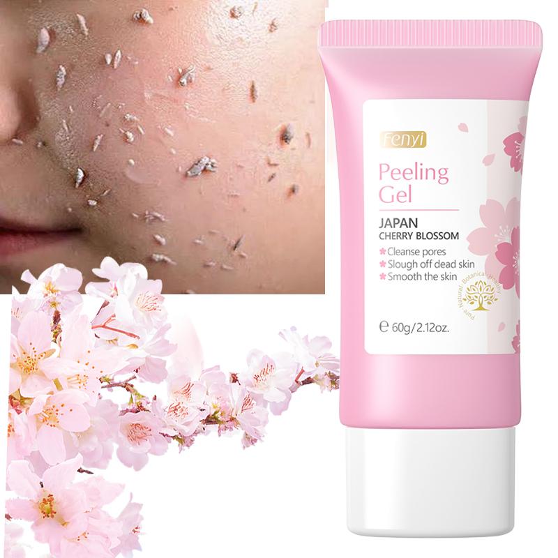 Гель для глубокого очищения и отшелушивания кожи лица Sakura Уход за кожей Отбеливающий Увлажняющий Восстанавливающий Скраб для лица Уход за кожей 60 г