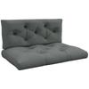 Seat and Back Padded Pallet Cushion Set - Light Grey