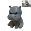 Angry Hippo Figurine 3D-Printed Hippo Ornament Desk Buddy Grumpy Hippo Statue