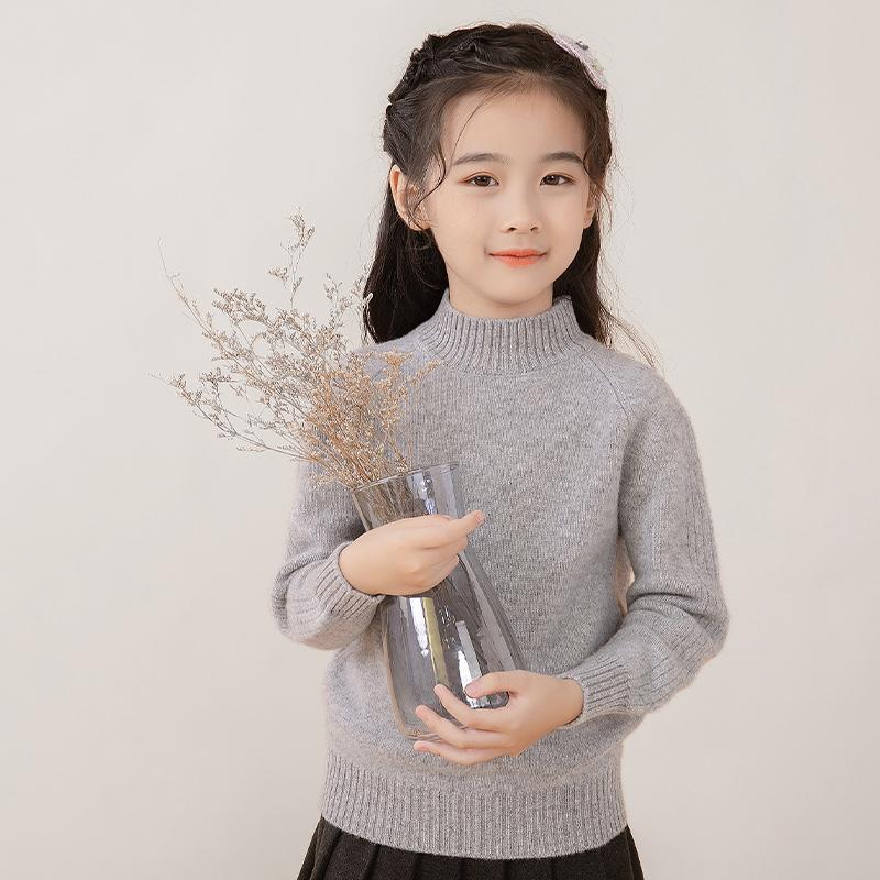 Kids Sweater 100% Merino Wool Turtleneck Children Winter Thick Wool Knitted Pullover Soft Warm Autumn Jumper Knit Tops Long Sleeve