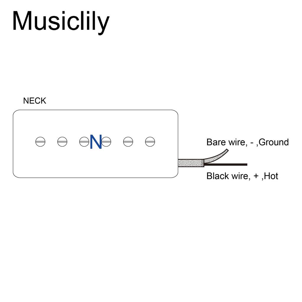 Musiclily Pro Alnico 5 P90 Soap Bar Одиночная катушка Звукосниматель для грифа для Электрогитары Черный P90-BLA Звукосниматель, Гитара,
