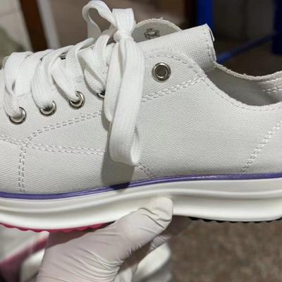 Весенние новые низкие кеды на платформе женские парусиновые туфли женские парусиновые на маффиновой подошве большого размера женские туфли