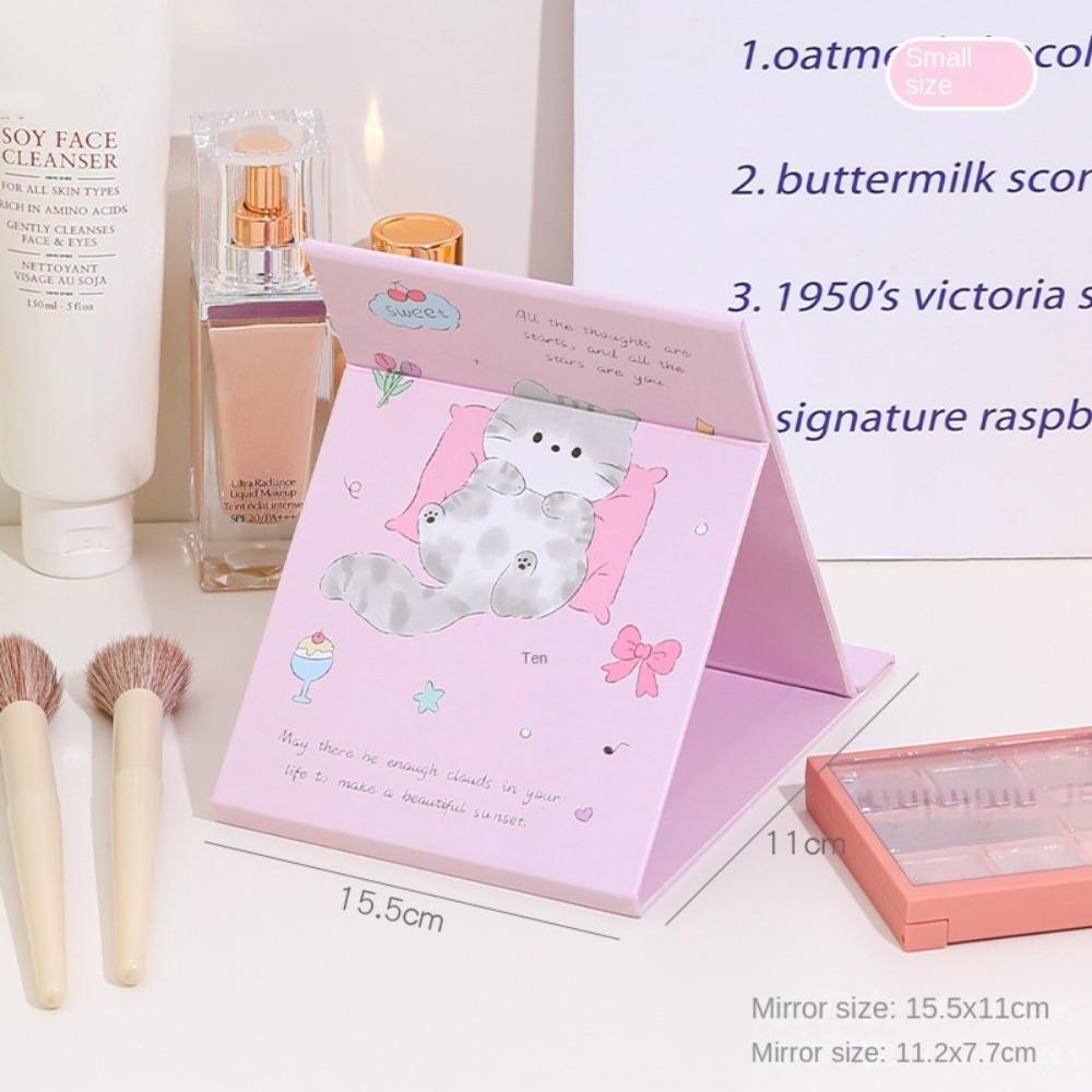 Double Sided Vanity Mirror Cartoon Cute Makeup Mirror Fashion Portable Mirror  Desktop Decoration
