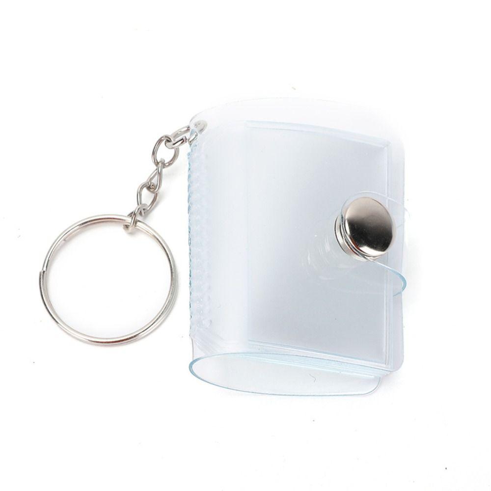 Простой держатель для фотокарточек с брелком для ключей, портативный карманный альбом для парных памятных дат