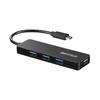 USB-хаб BUFFALO Совместим с PS5 iMac MacBook Air / Pro TypeC USB3.1 Gen1 4 порта Питание от шины Черный Тонкий дизайн Легкий Удаленная работа Телеработа Работа из дома