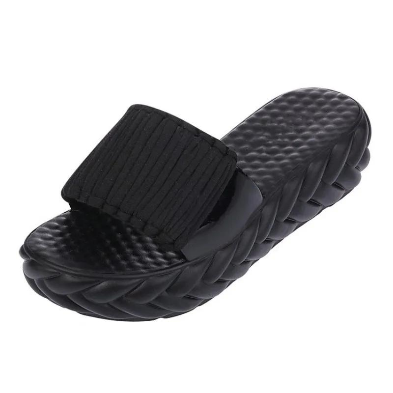 Женские тапочки люксовых брендов. Теплые меховые женские туфли с толстой подошвой. Тисненые хлопковые тапочки для улицы. Повседневные тапочки для всех видов спорта.