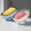 Suction Cup Soap Holder Drain Soap Box Holder Bathroom Shower Soap Holder Sponge Storage Tray Creative Sucker Bathroom Supplies