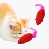 Игрушка для кошек Встроенная плюшевая мышь с кошачьей мятой Интерактивная игрушка Дразнилка для кошек Игрушка для домашних животных с перьями Подарок на Новый год