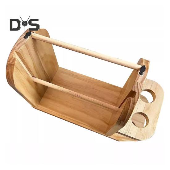 Деревянный держатель пряжи, горизонтальный держатель клубков пряжи, двойной вращающийся органайзер для хранения пряжи, распределитель пряжи для принадлежностей для вязания крючком