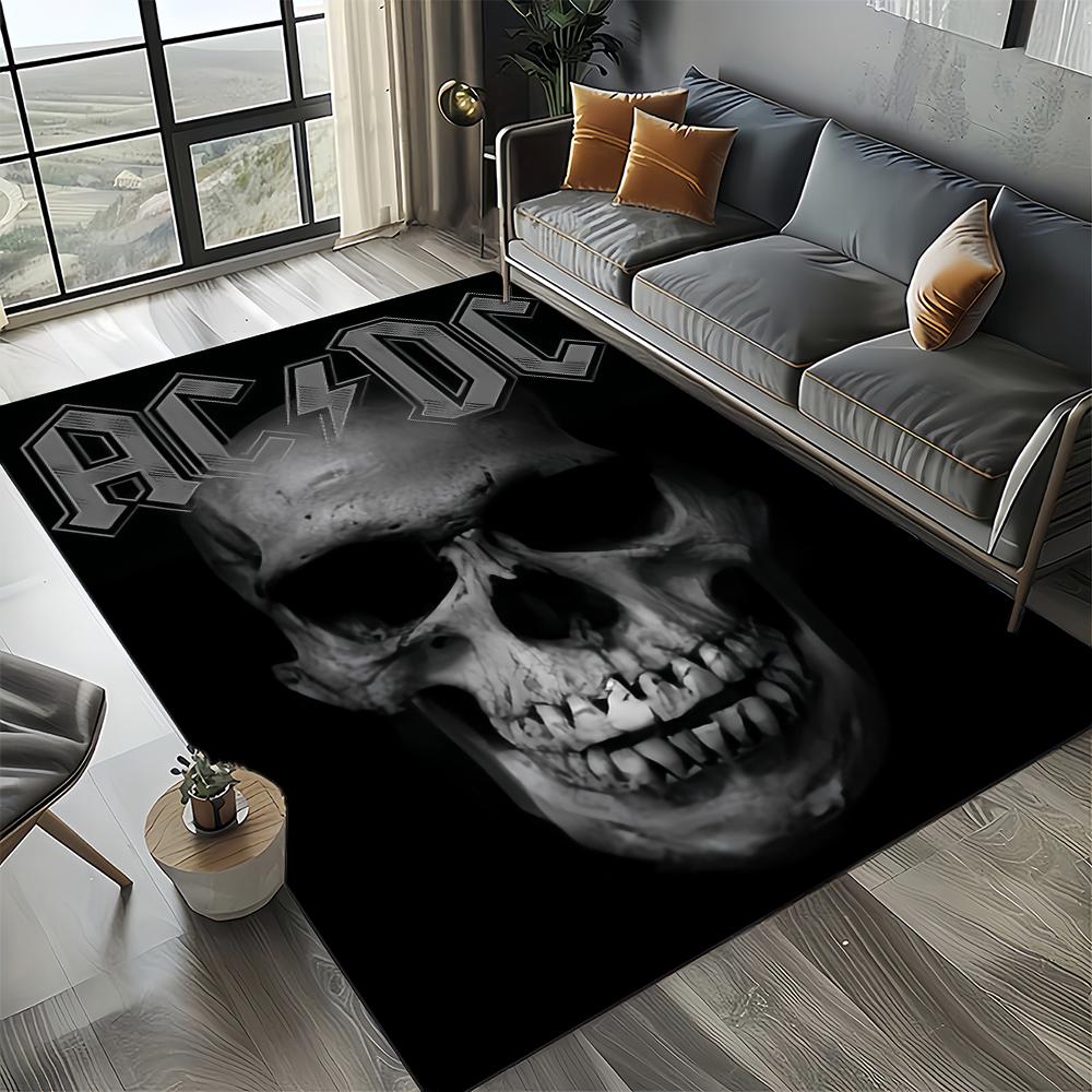 3D AC-DC-Rock Band Мультяшный Ковер Большой, Ковер для Гостиной Спальни Дивана Прихожей Декор, Детский Нескользящий Коврик