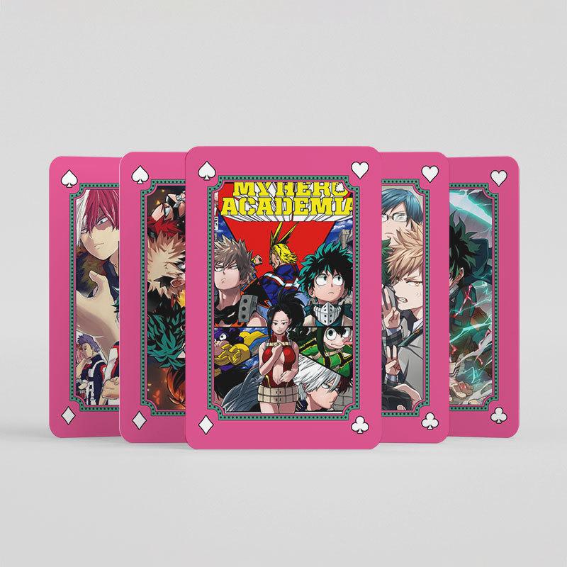 Anime Poker Toy My Hero Academia Game Cards Bakugou Katsuki Todoroki So Cosplay Hardcover Collection Gift