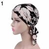 Casual Beanies Headwrap Floral Print Turban Women National Wind Chemotherapy Hat Cotton Hat Bandana
