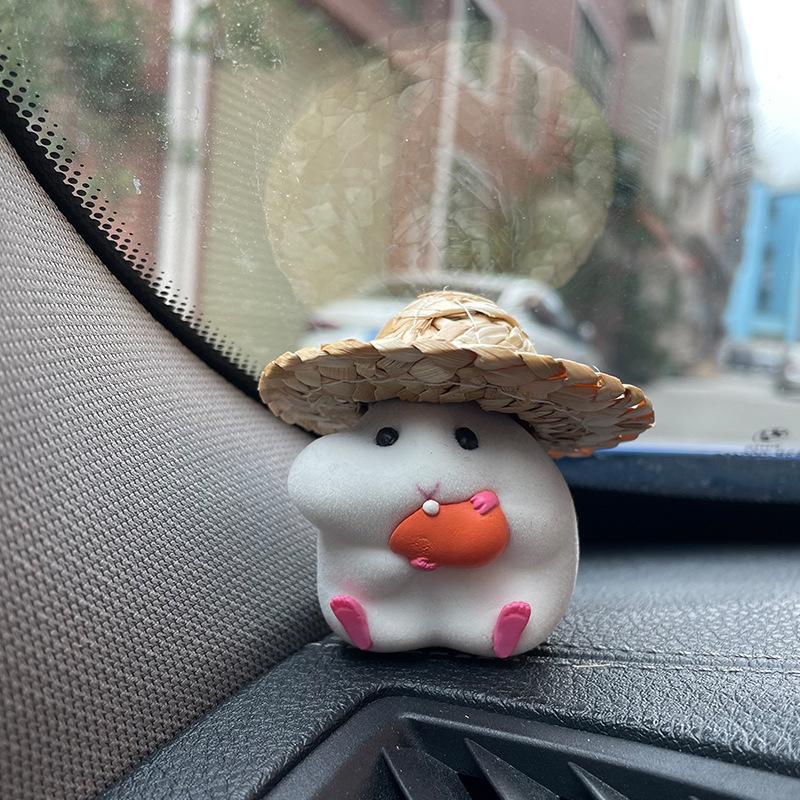 Car Decoration Hamster Car Accessories New Console Cute Doll Car Interior Pendant Car Decoration Cool Car
